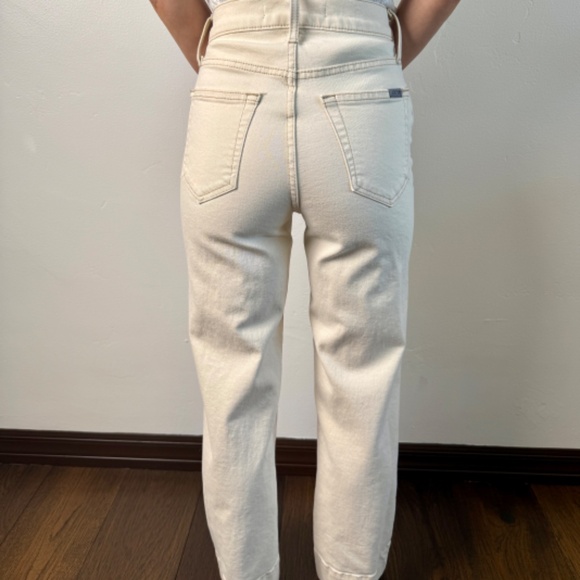 Joe's Wide Leg High Waist Cream Denim Size 23 - Picture 2 of 4